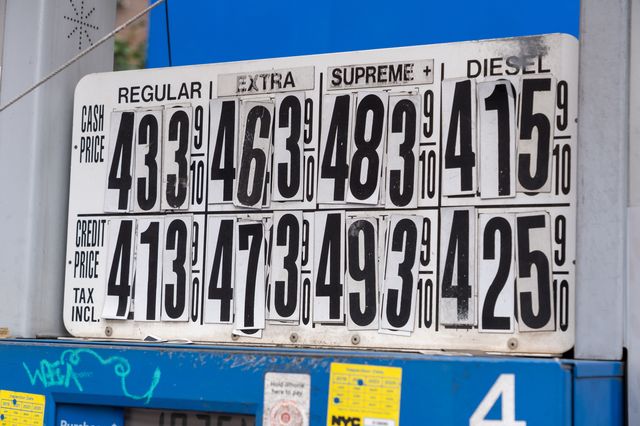 New York state’s cut of the gas tax is about 33 cents per gallon.
